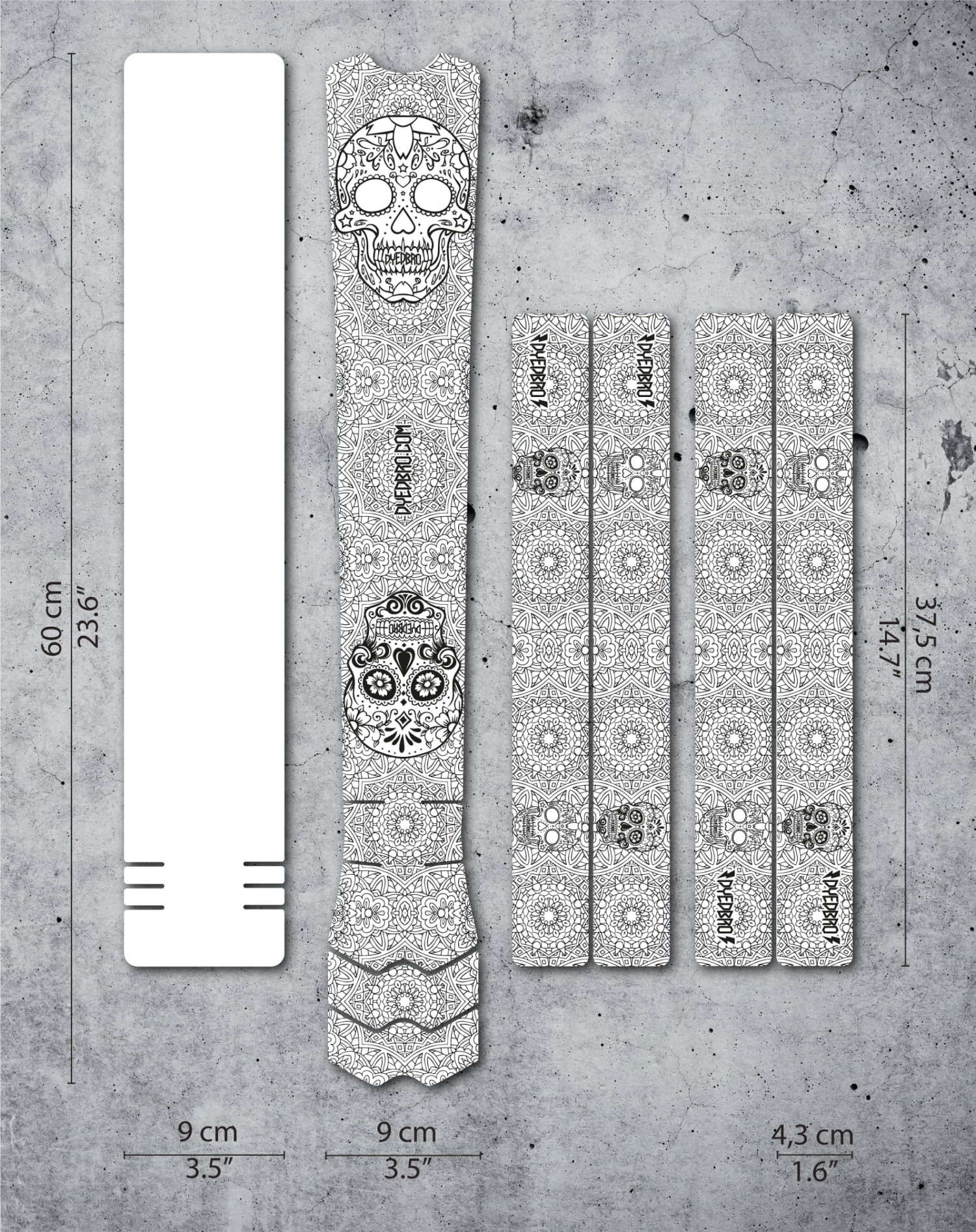 Dyedbro Beschermingsset Voor Montuur - Día De Muertos - Zwart Mat 1 Dyedbro Beschermingsset Voor Montuur - Día De Muertos - Zwart Mat
