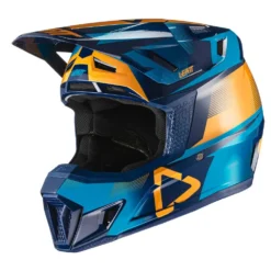 LEATT Helm Incl. Bril 7.5 V21.1 Blauw-geel -Sportfiets Onderdelen LEATTHelminkl Brille7 5V21 1blau gelb 5