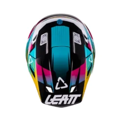 LEATT Helm Incl. Bril 8,5 V22 Aqua/Royal Turquoise-wit-geel -Sportfiets Onderdelen LEATTHelminkl Brille8 5V22AquaRoyalt rkis weiss gelb 3