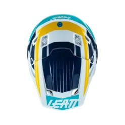 LEATT Helm Incl. Bril 8,5 V22 Grafisch Blauw-wit-geel -Sportfiets Onderdelen LEATTHelminkl Brille8 5V22Graphicblau weiss gelb 3