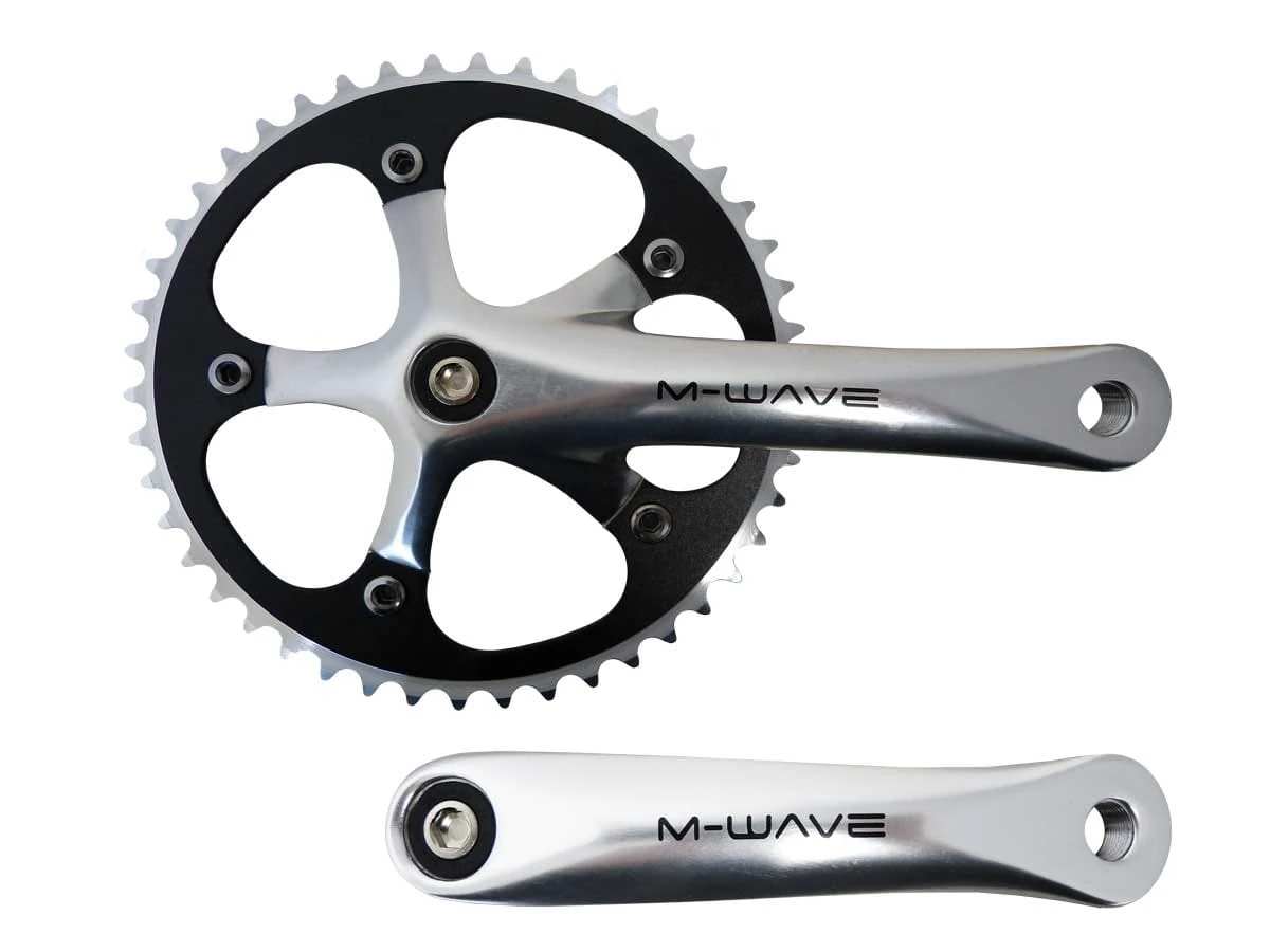 M-Wave Single Speed Crankset Zilver 2 M-Wave Single Speed Crankset Zilver - Afbeelding 2