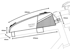 Restrap Adventure Race Bovenbuis Tas - Lang - Zwart -Sportfiets Onderdelen Restrap Race Top Tube Size Guide