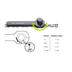 Birzman Kettingslijtagemeter Met Indicator 02 - Zwart -Sportfiets Onderdelen drei
