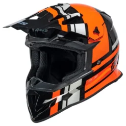 Motorcrosshelm IXS361 2.3 Zwart-oranje-grijs