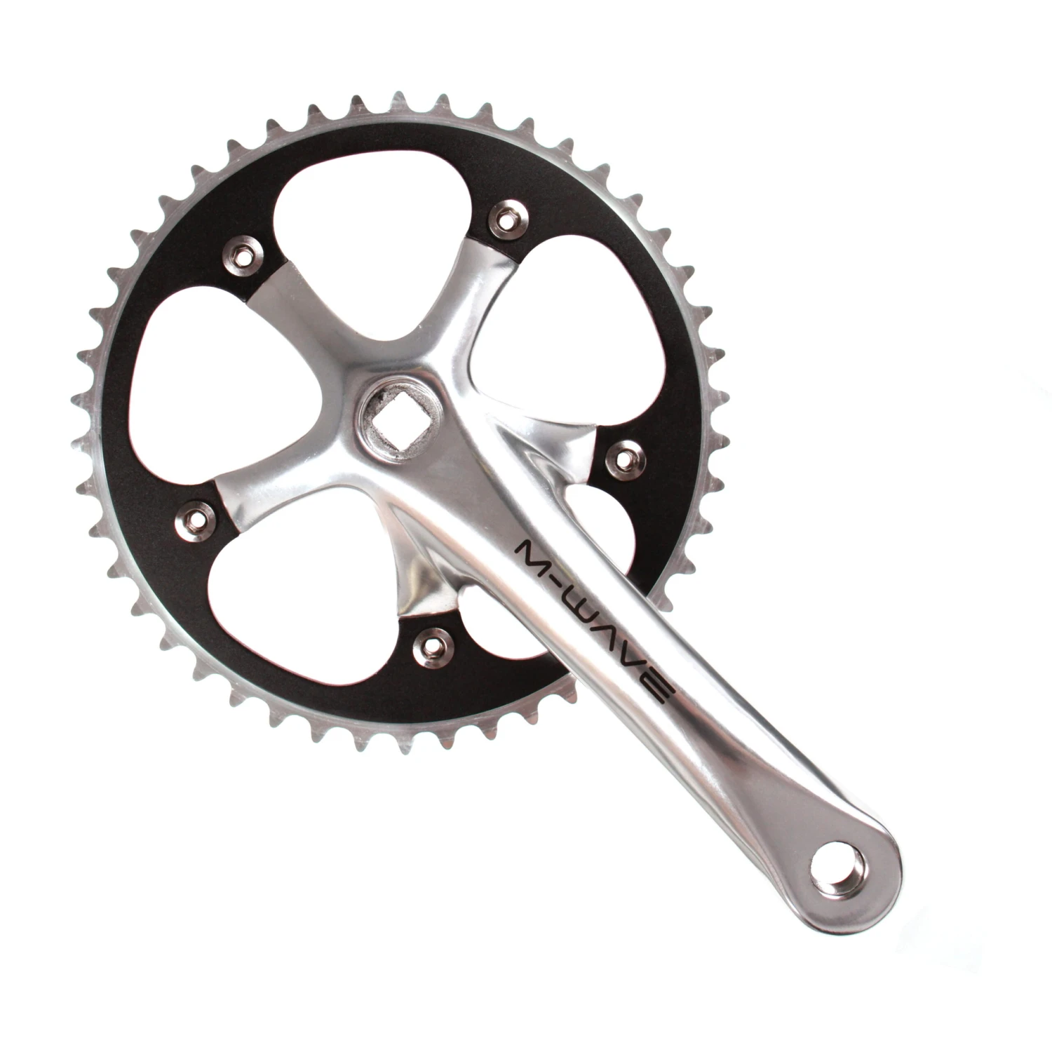 M-Wave Single Speed Crankset Zilver 1 M-Wave Single Speed Crankset Zilver